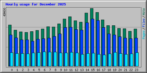Hourly usage for December 2025