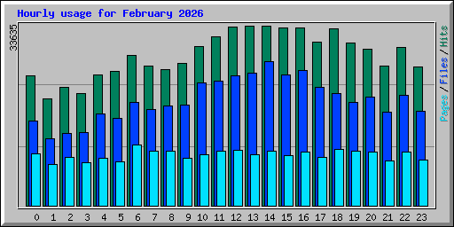 Hourly usage for February 2026