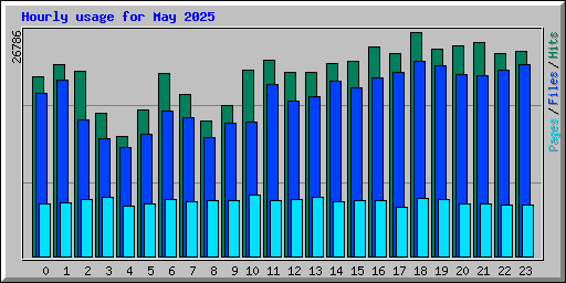 Hourly usage for May 2025